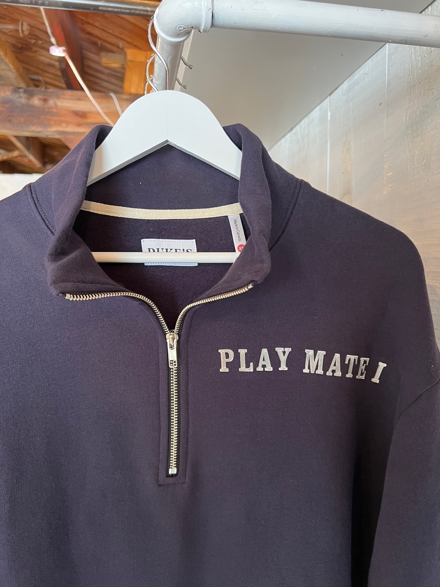 Duke's Playmate Quarter Zip Sweatshirt Navy