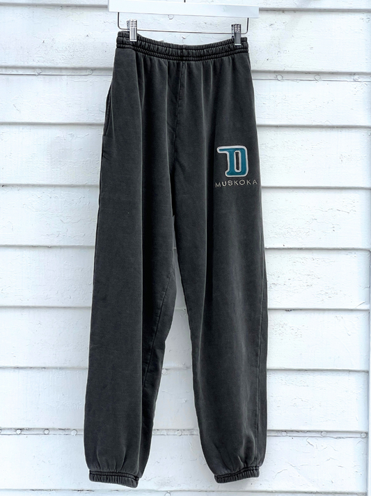 "D" Sweatpants Black Sand