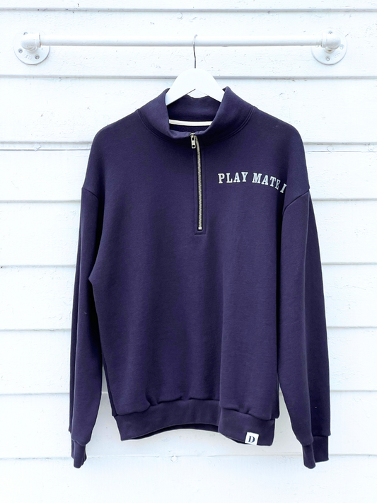 Duke's Playmate Quarter Zip Sweatshirt Navy