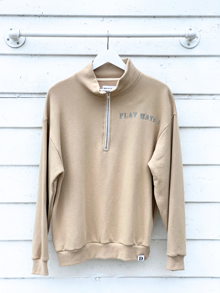 Duke's Playmate Quarter Zip Sweatshirt Oatmeal