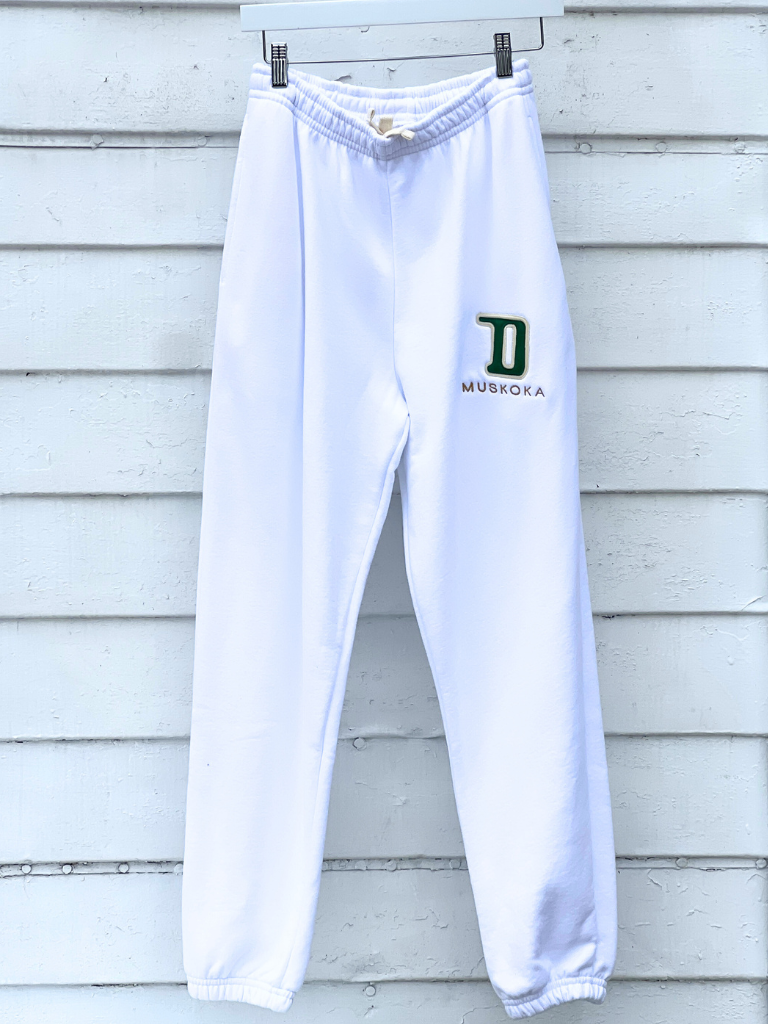 "D" Sweatpants White