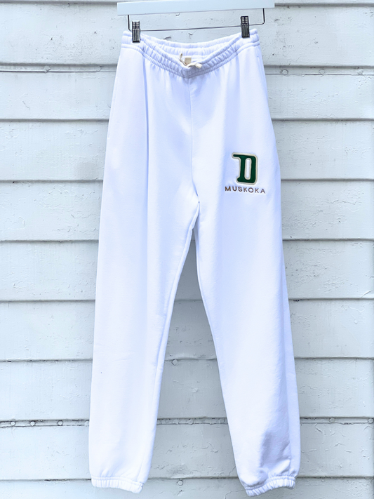 "D" Sweatpants White